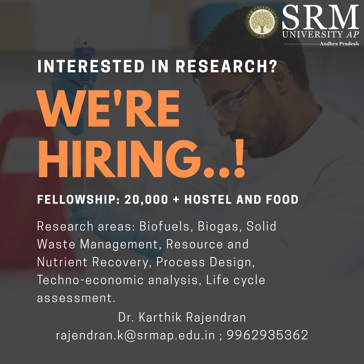 Interested candidates may contact me. 
#hiring #phdstudent #researchjob #biofuels #biogas
scholar.google.com/citations?user…