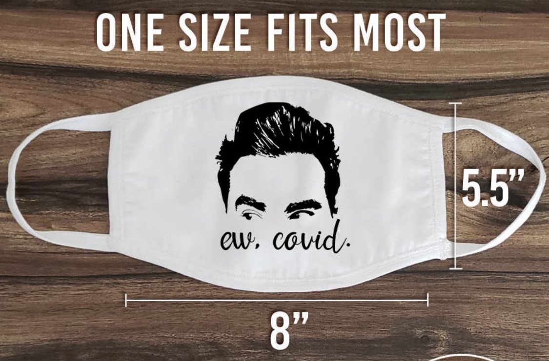 pureplacid's tweet photo. Obsessed with our #schittscreek face masks! #ewcovid https://t.co/LeoGL0FEVR