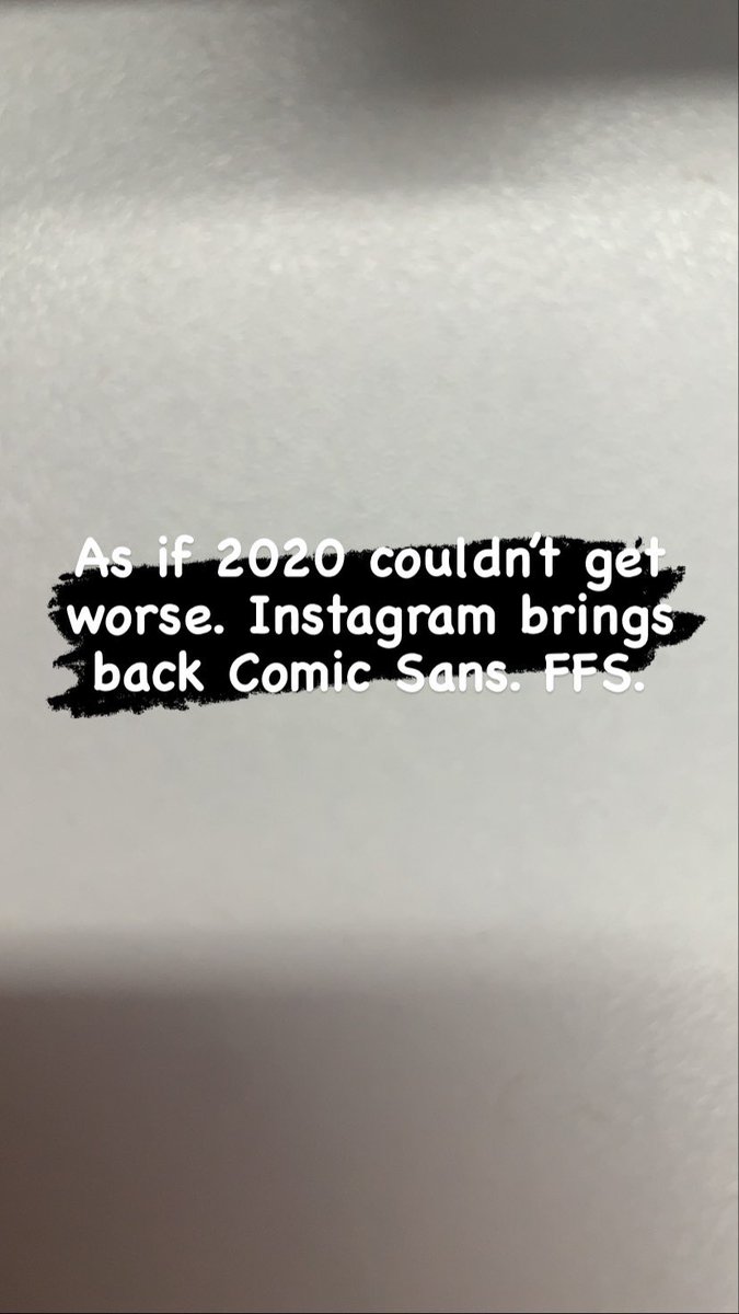 AlexHamilt0n's tweet image. Well played @Instagram. Claimed your spot in the 2020 hall of shame. #comicsans #instagram