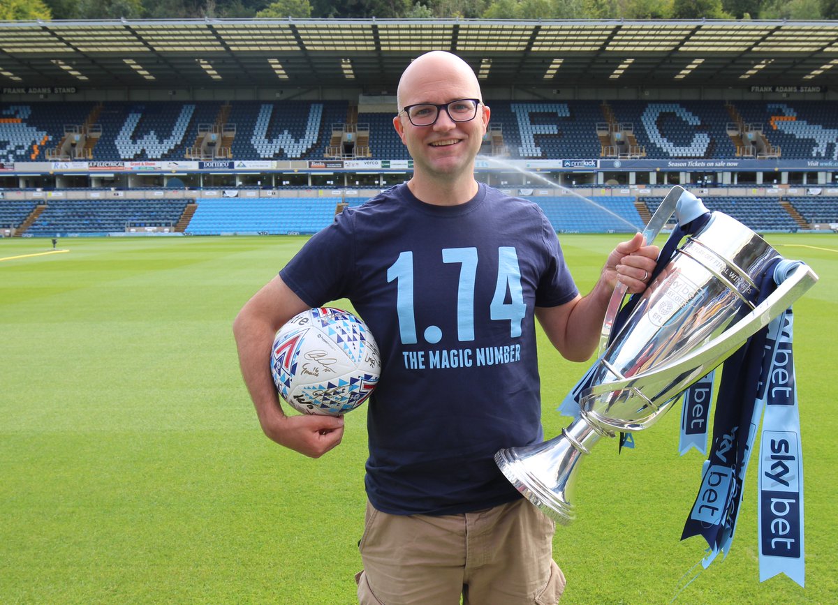 #Chairboys fan Johnny visited us recently to collect the signed ball that he won from the play-off semi-final souvenir ticket raffle.

It was only polite to offer him a photo with our new favourite possession!