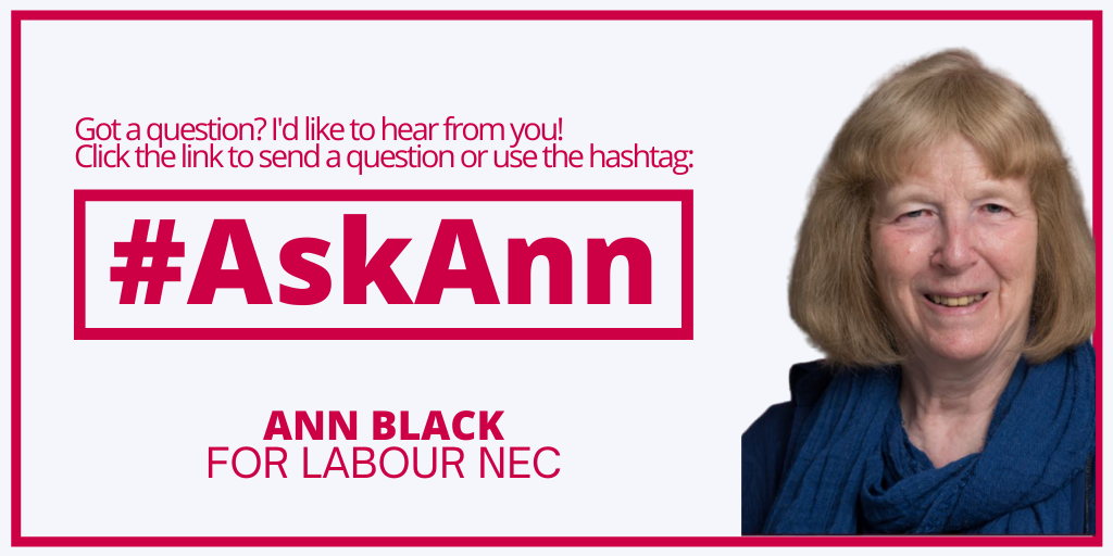 AnnBlackLabour's tweet photo. I've received lots of questions about how the NEC works, my candidacy and a range of policy issues so I've decided to launch #AskAnn where you can put your questions to me and I'll do my best to answer as many as possible over the course of the campaign - https://t.co/30KDSvGSPI https://t.co/YNcbobS0TW