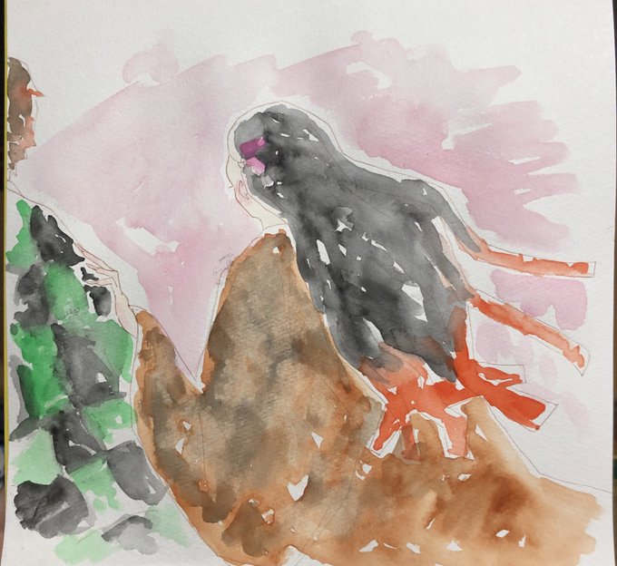 まなたろう@まなえもんさんがTwitterに投稿した竈門禰豆子(鬼滅の刃)のイラスト。