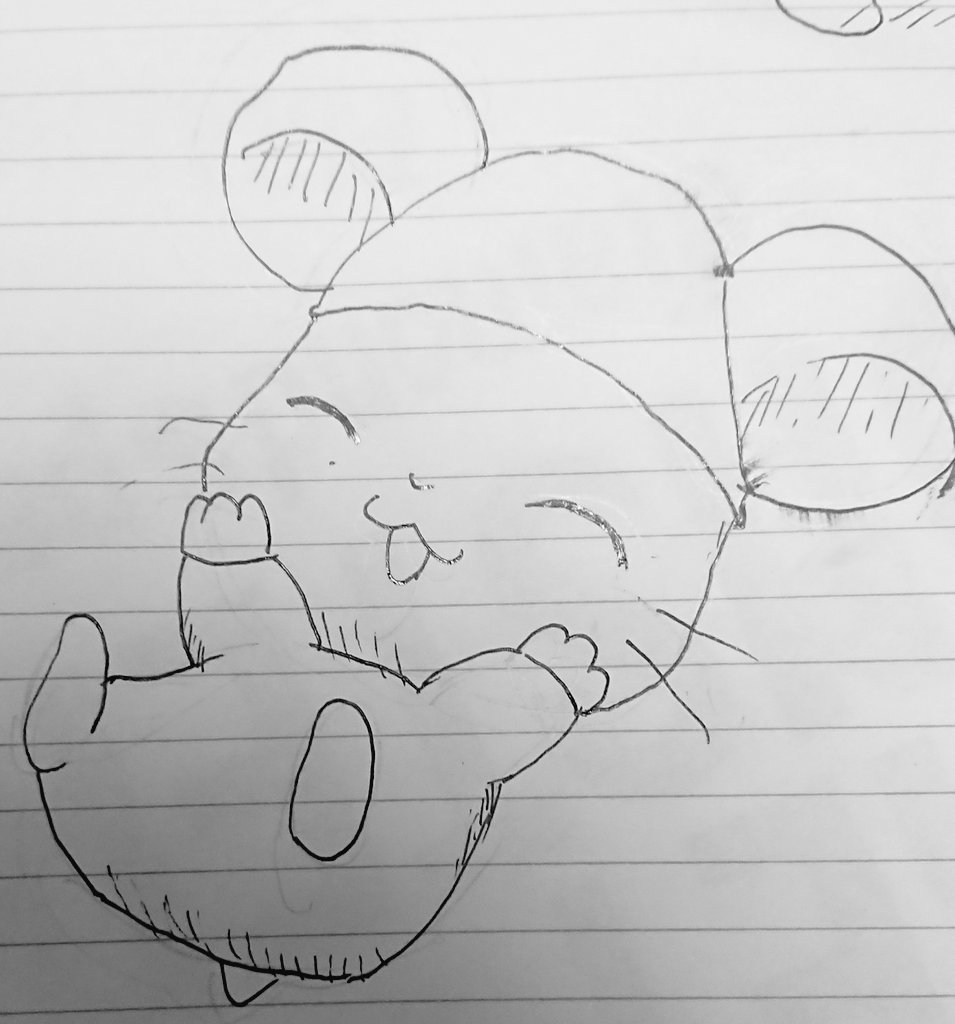 enviouskirby's tweet photo. ハム太郎とかぶるくん誕生日おめでとう！ねむねむなのでラフで許してね🎨 https://t.co/uRXaqQNWlk