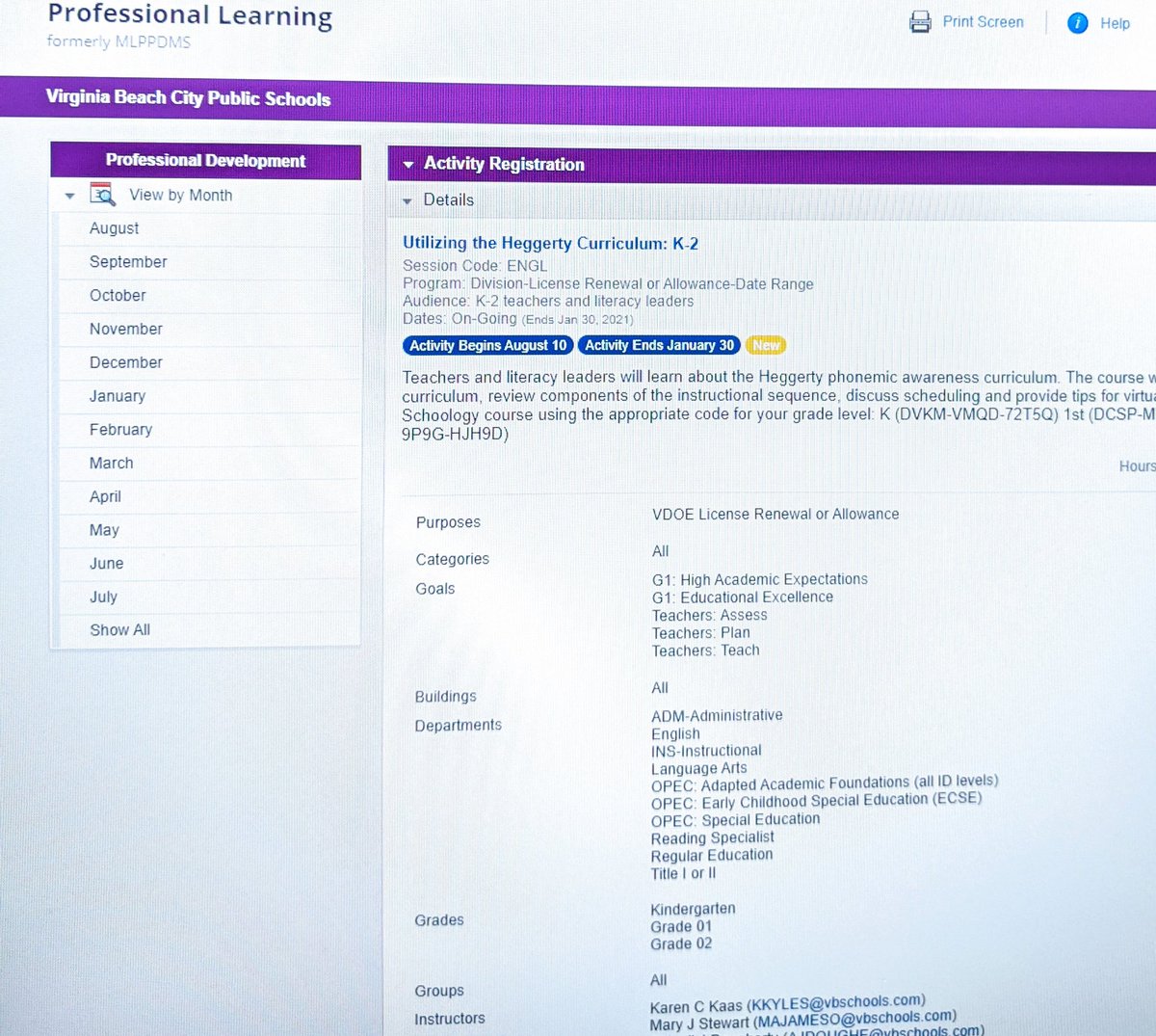 MaryJStewart4's tweet image. Interested in learning more about the Heggerty curriculum coming to all K-2 teachers this year? Check out the virtual Schoology course now available in Frontline. #VBalwayslearning