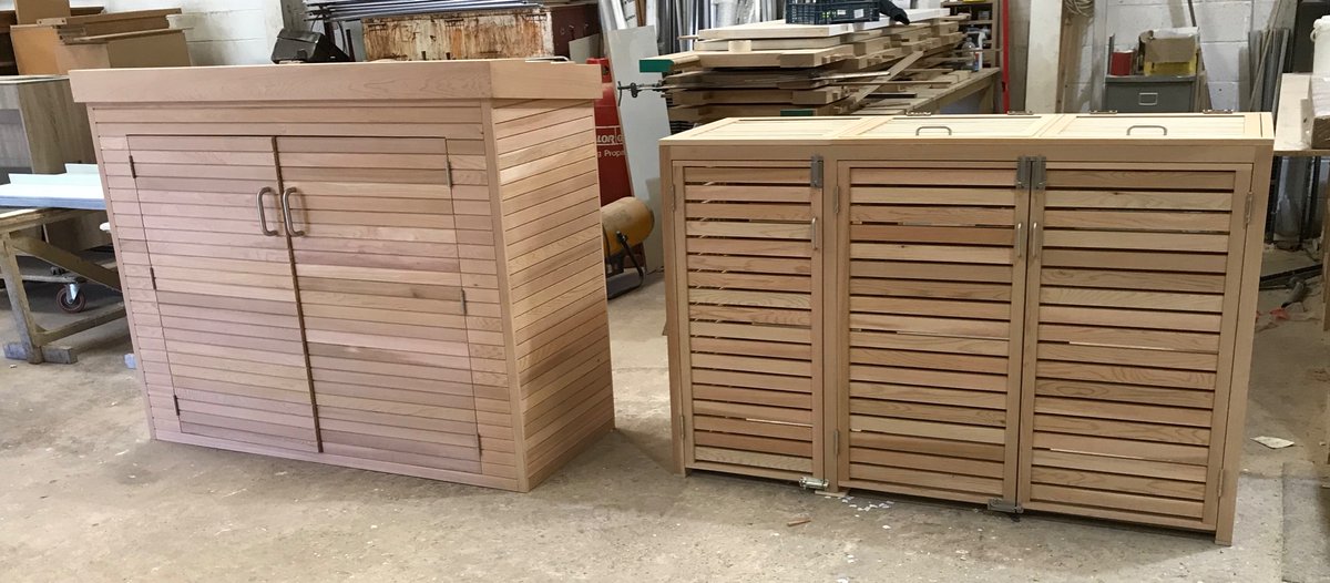 JSBowsher's tweet photo. Nice little #job waiting to be delivered 
#Cedar #bin #store, #bike #shed and A/c #screen https://t.co/2knoJHXaRd