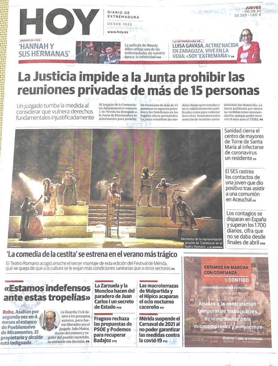 traplikedave's tweet photo. #lacomediadelacestita #cistellaria en #prensa @Festival_Merida #merida66 @EPExtremadura @hoyensevilla https://t.co/hSh7pOZHcL