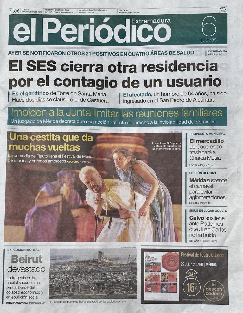 traplikedave's tweet photo. #lacomediadelacestita #cistellaria en #prensa @Festival_Merida #merida66 @EPExtremadura @hoyensevilla https://t.co/hSh7pOZHcL