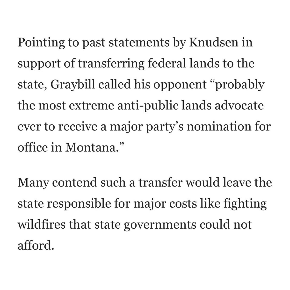 Meanwhile,  @RepKnudsen may be the most anti-public lands candidate in Montana:Supports transfer of federal landsVoted against penalties for locked gatesCurrently blocking veterans from a veterans’ parkHis position is anti-Montana & it appears he’s doubling down #MTpol