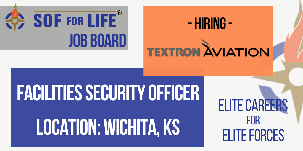 GlobalSOF's tweet photo. Our Partners at Textron Aviation are seeking a Facilities Security Officer in Wichita, KS. Think you'd be a good fit? Check it out at the link below. #SOFforLife @TextronAviation
https://t.co/K4u6BrVE9C https://t.co/96ygyVZ3PJ