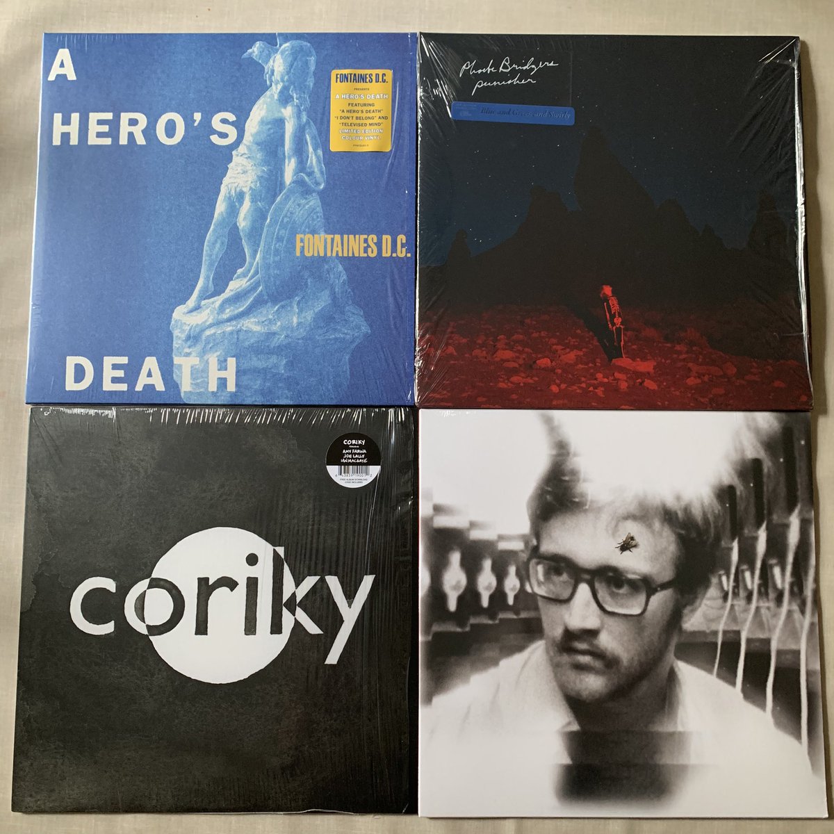 theboytemps's tweet photo. Five albums I can’t stop listening to at the minute, all but one of which I have on #vinyl although I do have a pretty special copy of Dry - Demos 😍
@fontainesdublin - A Hero’s Death
@PJHarveyUK - Dry
@phoebe_bridgers - Prisoner
#DamagedBug - Bug On Yonkers
#Coriky - Coriky https://t.co/UU0tUgsStY