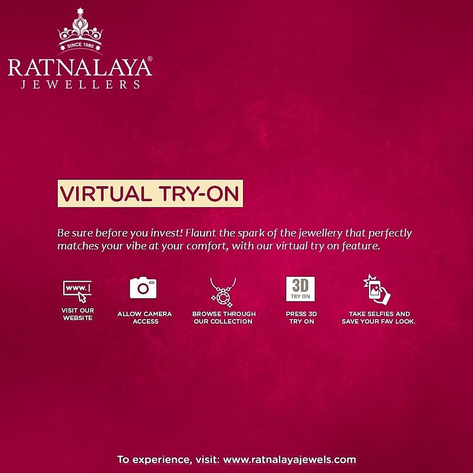 ratnalayajewels's tweet photo. Introducing an all new Try On experience! Flaunt the spark of the jewellery that perfectly matches your vibe at your comfort, with Ratnalaya Jewellers virtual try on feature.
#ratnalayajewellers #jewellery #jewellerystore #mirrar #virtualtryon #tryonfeature #patna #bihar #india https://t.co/zx2jTDRmPe