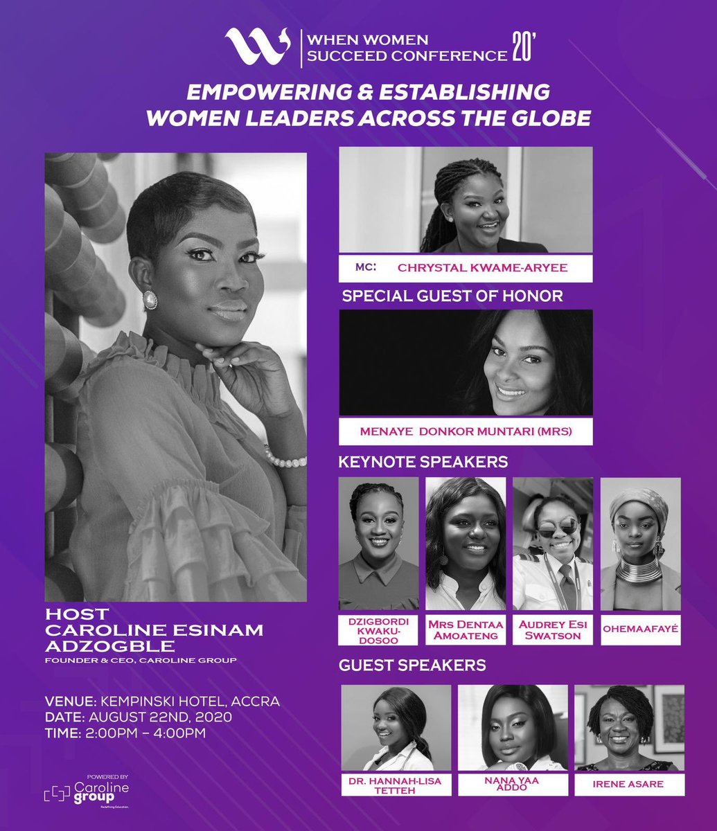 sincerely_ghana's tweet photo. Hello everyone. Women are taking charge and  we are excited to announce that CEO of @sincerely_ghana, @menayedonkor, will be a special guest of honor at the When Women Succeed Conference 2020. We will have a compelling discussion. Be there! https://t.co/gsri8Hb3LX