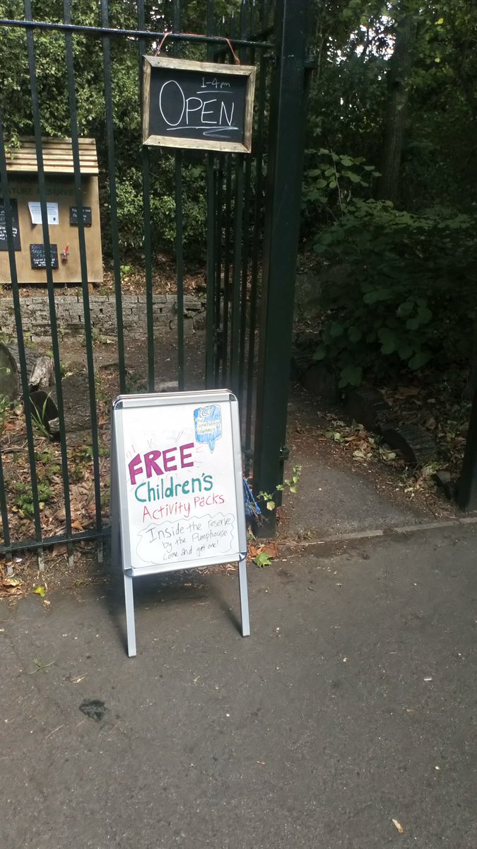 TCVLavenderPond's tweet photo. Who can ignore a sandwich board? We're still here giving the activity packs until 4 today. We'll be giving them away next Tuesday and Thursday as well if you can't make it today! #se16 #southwarknature #lpsummer2020 https://t.co/0ZEfAAh2Lp