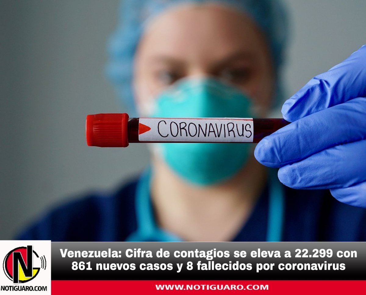 notiguaro1's tweet photo. Venezuela totalizó 861 nuevos casos de coronavirus este miércoles 5 de agosto. Y además registró ocho fallecidos, la cifra más alta que se da en un día hasta el momento, según lo dio a conocer el ministro de Comunicación e Información, Jorge Rodríguez.
https://t.co/0x6aX27bnd https://t.co/Dk7Y3lkIxs
