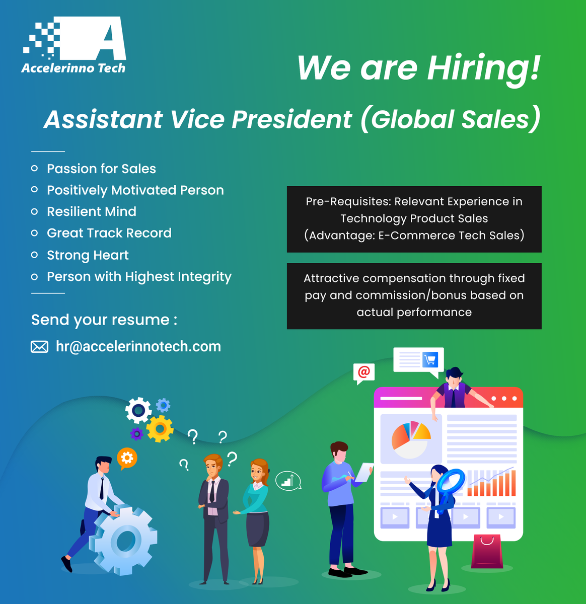accelerinno's tweet photo. Now Hiring at Accelerinno Tech (https://t.co/TlVj1MS3ZM):  
Assistant Vice President (Global Sales)
Send your cv to: hr@accelerinnotech.com #HIRINGNOW #Ahmedabad #technology #IndiaJobs #job #Hiring #opportunities #WorkOpportunities #JobAlert #ApplyNow #techjobs #marketingjobs https://t.co/WxCE0SGI9B