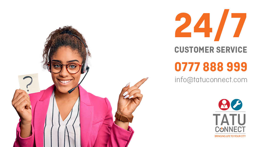 Tatu_City's tweet photo. Did you know that you can contact Tatu Connect 24/7 and have your issue sorted out immediately? Just a reminder, here is our customer service number and email. Reach out; we got you!
#TatuConnect https://t.co/eRetMRPTT7