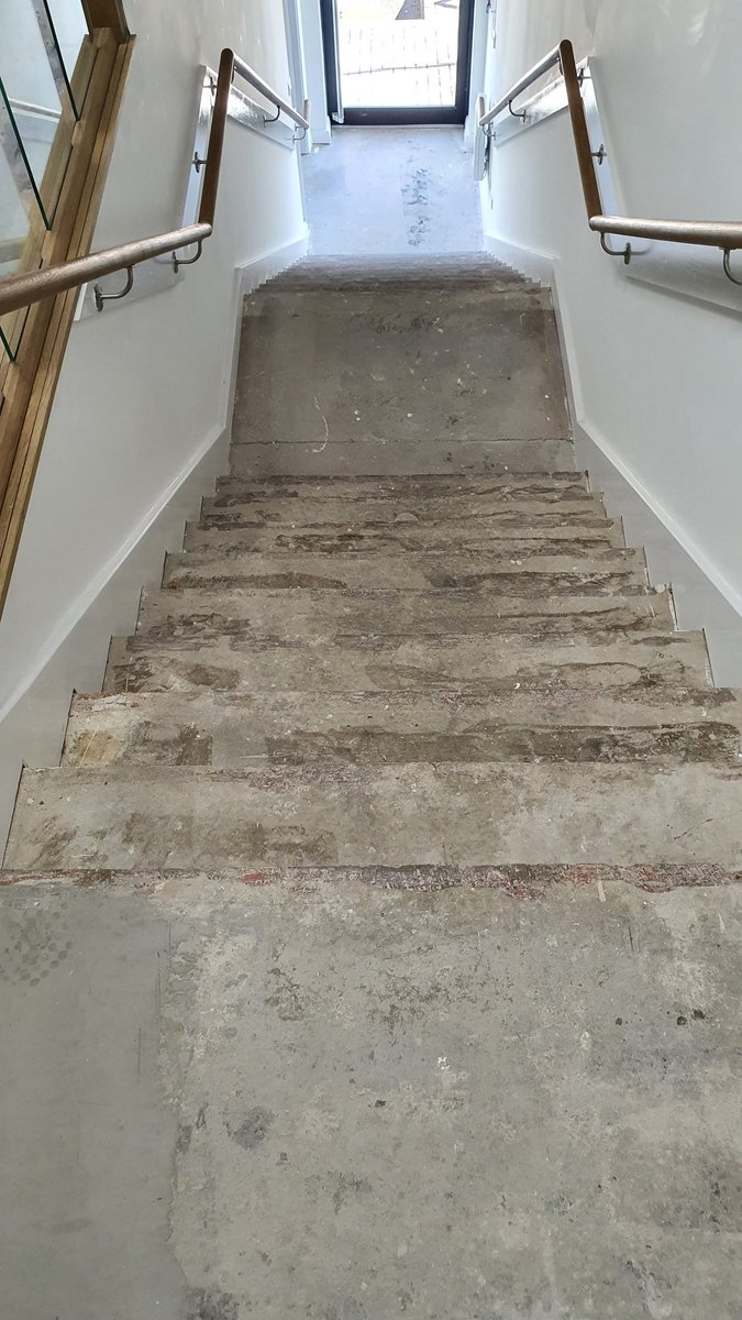 FlooringHarding's tweet photo. The start of something special using @QuantumFlooring ... we aint about waiting around so watch this space 😉 #flooring #nosings #fitout #refurb https://t.co/Yk82yBvkzo