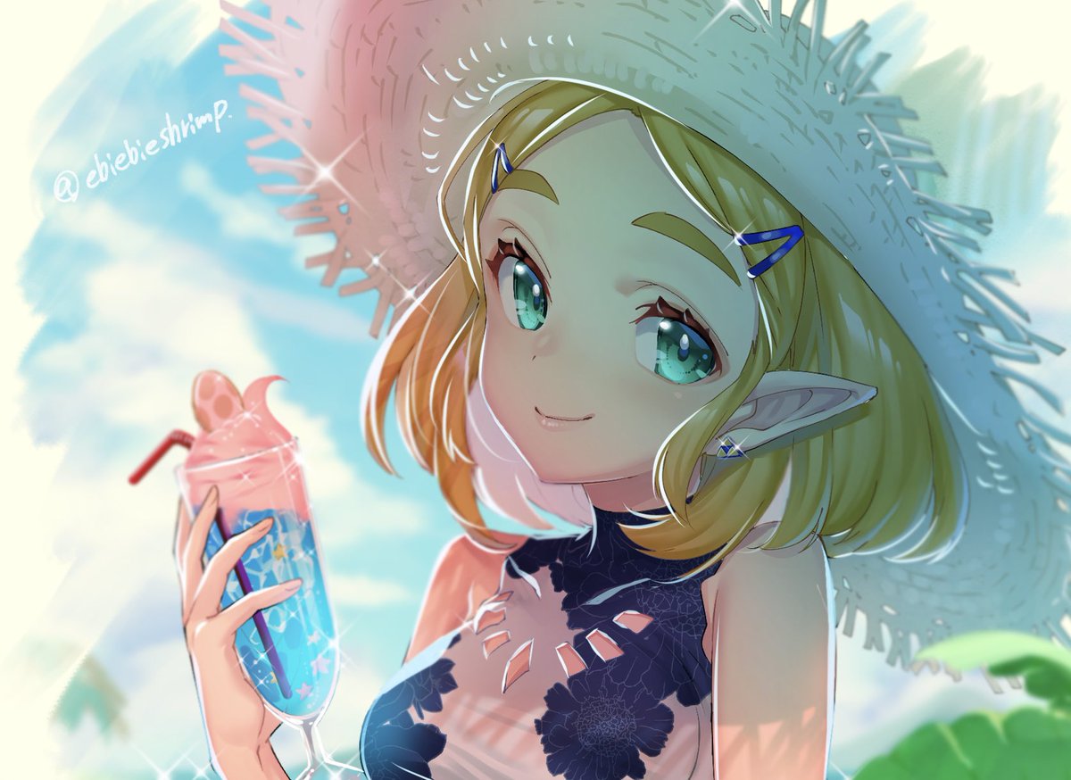 ゼルダ姫 「夏ー☀️ 」|朱里/shuriのイラスト