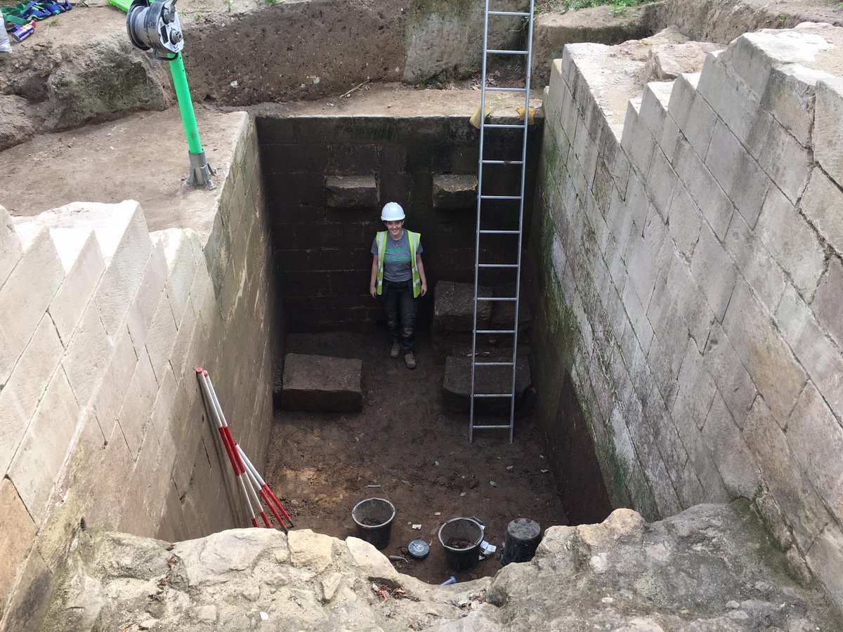 TheDigVenturers's tweet photo. π³ View from the top of the medieval drawbridge pit at @PonteCastle. Archaeologist for scale!
Already found loads of intersting things like cannonballs, pottery and tools, and we've still a long way down to dig before we reach bottom...
#PonteCastleDig #archaeology https://t.co/tbf7S1Hxcq