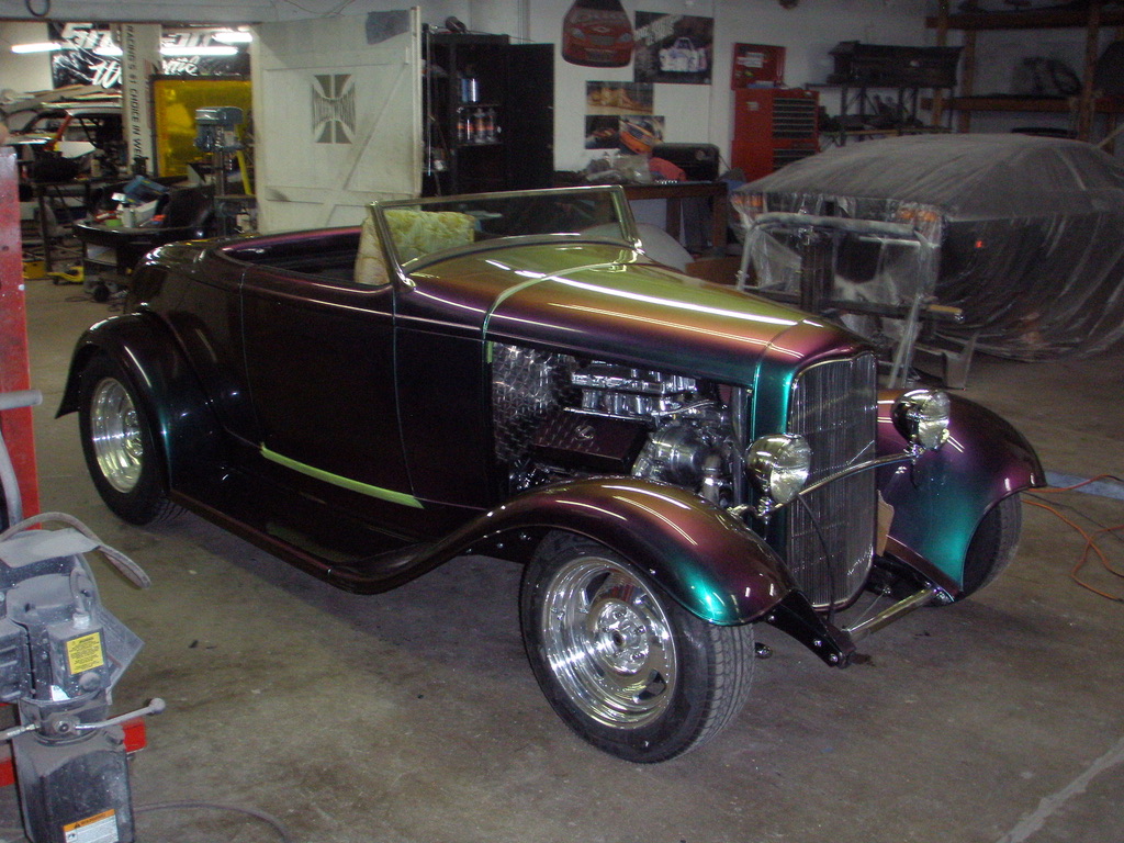 ApexSpeedTech's tweet photo. One of the less conventional builds we've done, hey who are we to tell you not to put a Lexus Motor in your ChromaFlair painted Hot Rod.  Wisconsin, 2009. https://t.co/LGh68SW54I
