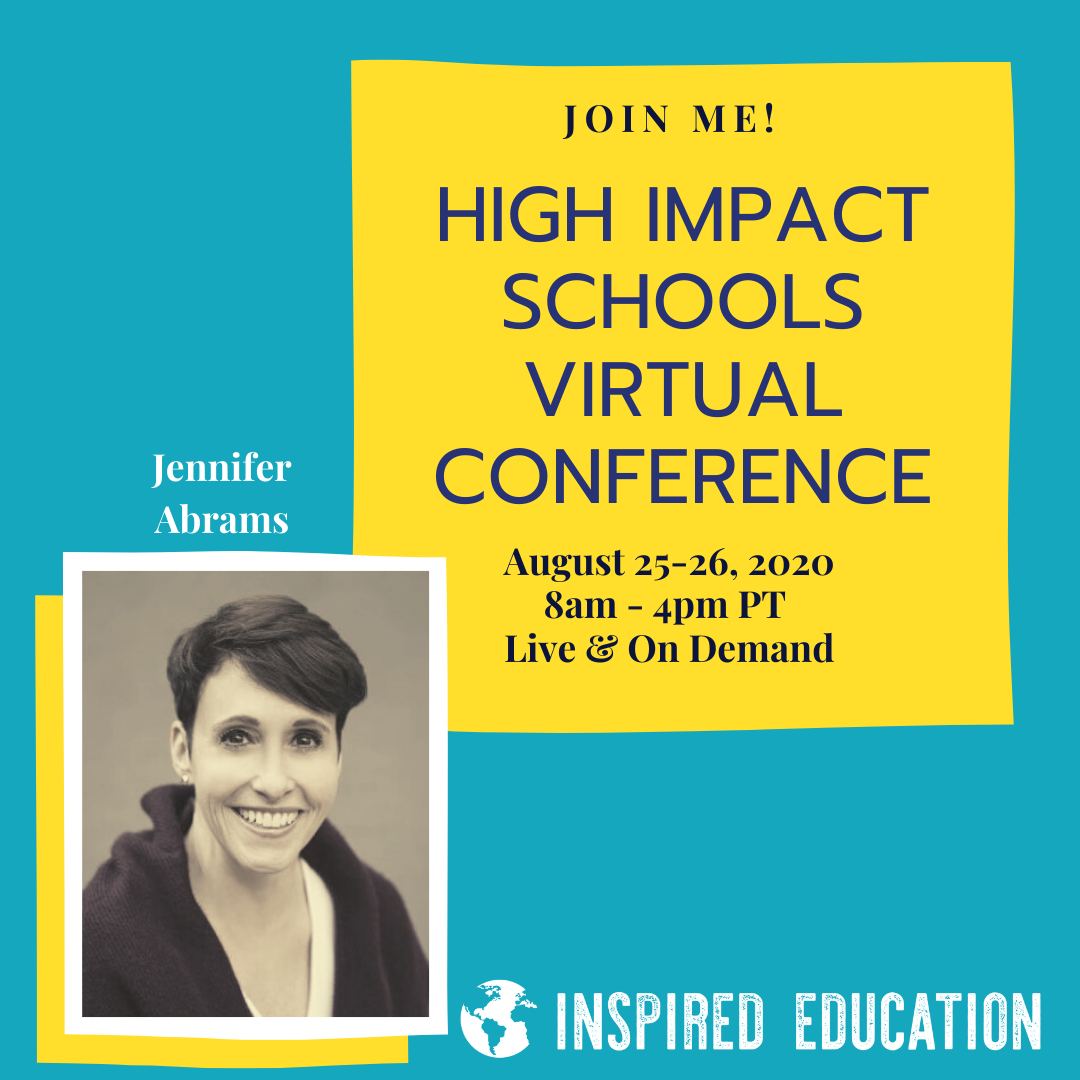 Jennifer Abrams explores what it takes to be our best adult selves while managing complexity and remaining grounded and connected to the best of what we are. Start the year with even more confidence.

inspirededucationgroup.com/highimpactscho…
#InspiredLearning
#InspiredSchools
#InspiredTeachers