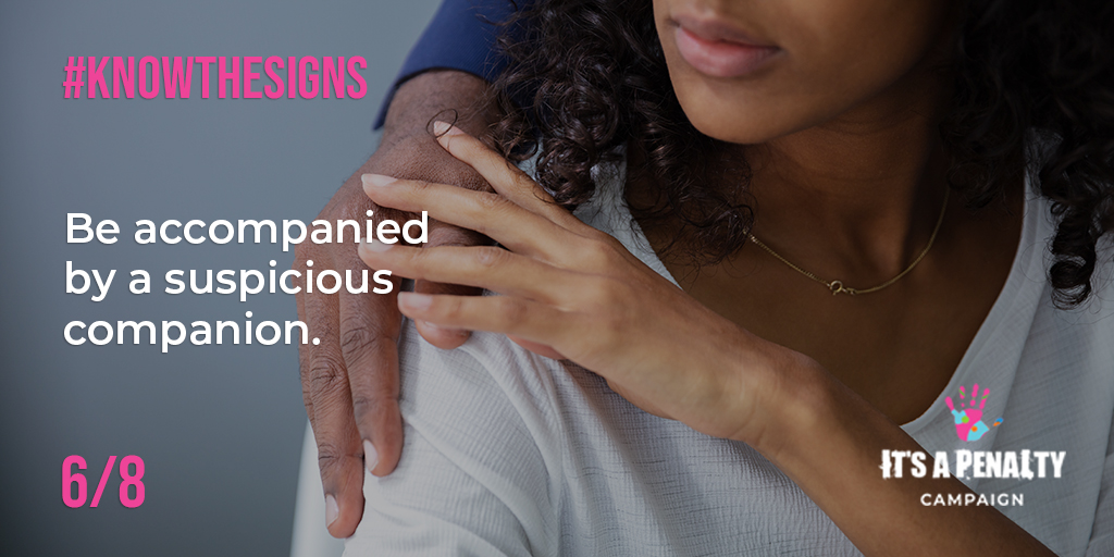 Human trafficking rarely occurs with the abduction by someone the victim does not know. Please help us spread awareness about the signs to look out for. Share this post! #KNOWTHESIGNS

➡️  Download our guide to learn more signs and how YOU can help: knowthesignsnow.org