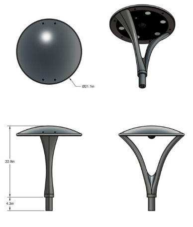 ApolloMetro's tweet image. The beautiful new Pole Top #LED light can be customized to include camera and/or WiFi. bit.ly/3eRNJrJ