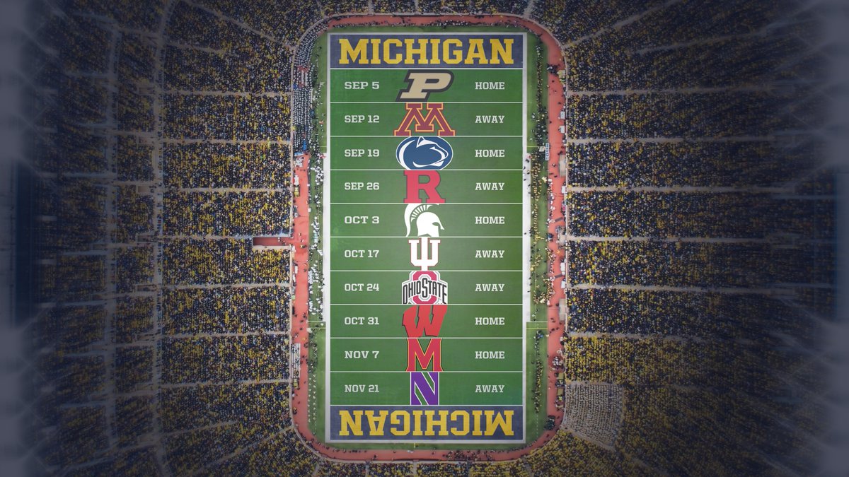 Michigan Football On Twitter The 2020 Schedule Is Out Now It S Time To Refresh Your Wallpaper