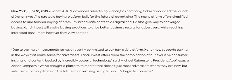 IntentKey Today, and its relationship with AppNexus is also important here. Microsoft uses AppNexus platform!! AppNexus is also a subsidiary of Xandr. Xandr is AT&T’s advanced advertising company!!