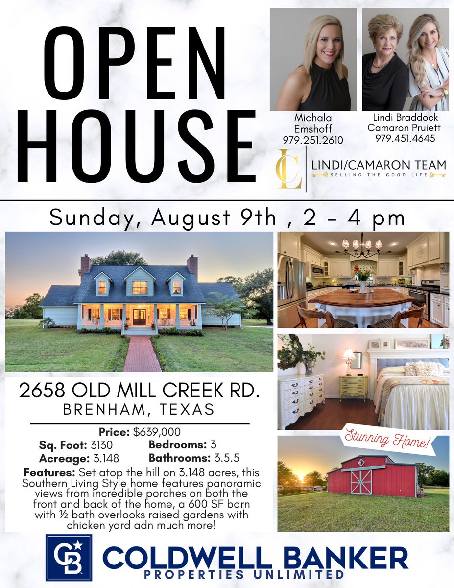 scbor_texas's tweet photo. ***OPEN HOUSE SUNDAY EVENT***
Share these flyers with your clients and in your office.
#openhouse #SCBOR #august #Sunday https://t.co/6rXgjV58Uo