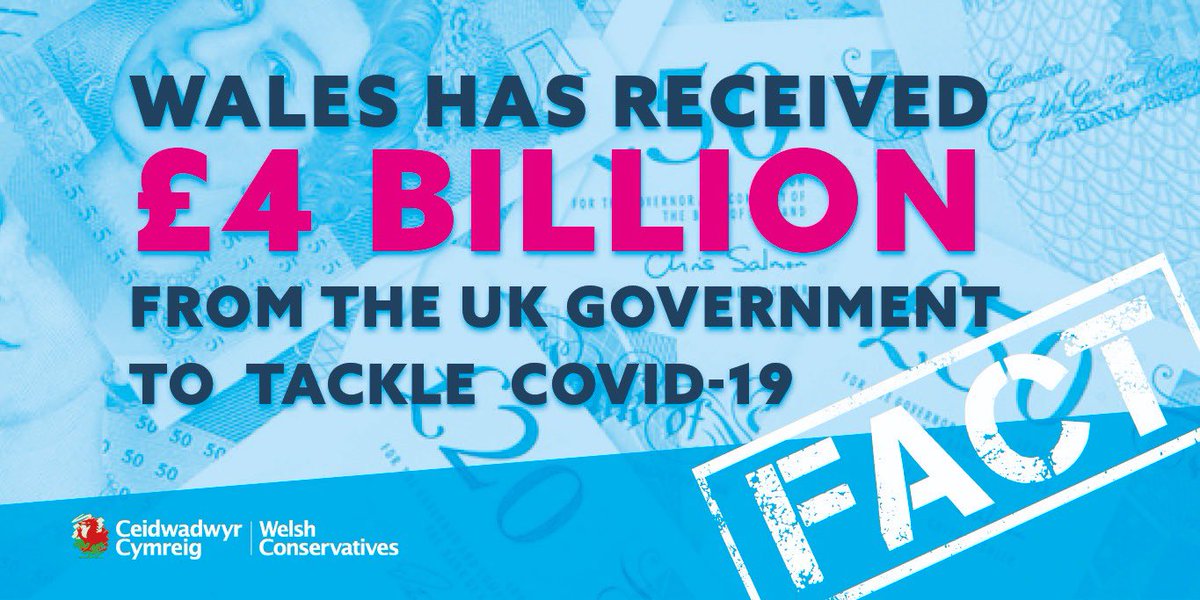 Fact: 🚨 Wales has been supplied with billions of pounds from the UK Government 🚨 
 
The Welsh Labour-led Government now needs to 𝐒𝐓𝐎𝐏 dithering and use the funding to support communities and businesses.