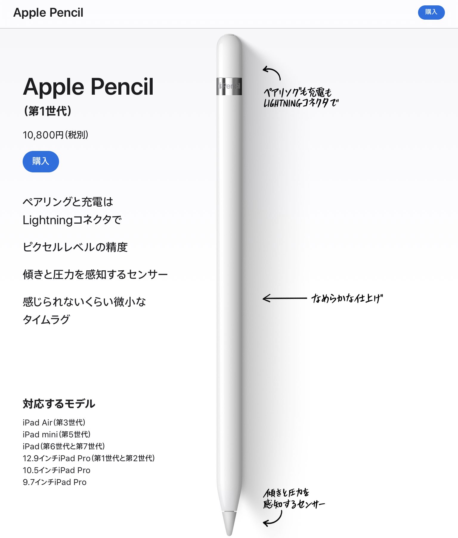 大麦びわ 4 Apple Pencil キャラ絵を練習しようと思って評判聞いてから買ったもののひとつ 実際 イラスト練習は3日坊主で終わったけれど 画像の細部編集と手書き文字入れ等 ちょっとした書く作業にコレがあると劇的に楽 筆圧感知と長持ち