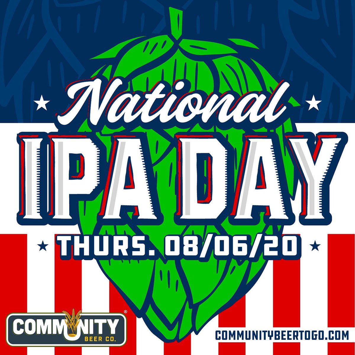 CommunityBeerCo's tweet photo. Happy National IPA Day! 

TODAY ONLY we have $6 IPA six packs at the Taproom. Details at https://t.co/T2bU1zFT14. 

Order at https://t.co/y9c3npzduq https://t.co/4b7wlH9LXt