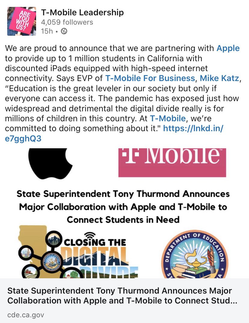 Hey @RonDeSantisFL let’s make this happen for #florida #children! <a href="/Apple/">Apple</a> #ipads <a href="/TMobile/">T-Mobile</a> #5GForGood #ChildrenFirst