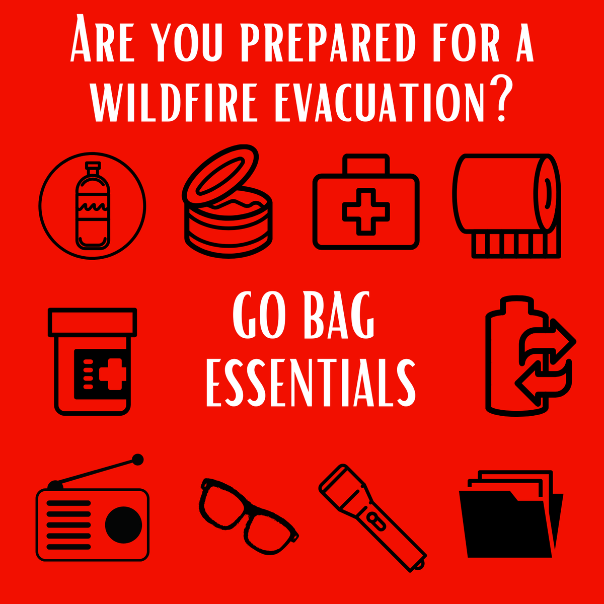 MontanaDNRC's tweet photo. Don't wait until it's too late before preparing for wildfire! Protect your family by creating a go bag of essential items and practicing two escape routes in case of evacuation. Learn more at https://t.co/bHuQQMHbXi. #FireAdaptedMT #BePrepared https://t.co/HvFfHuId6h