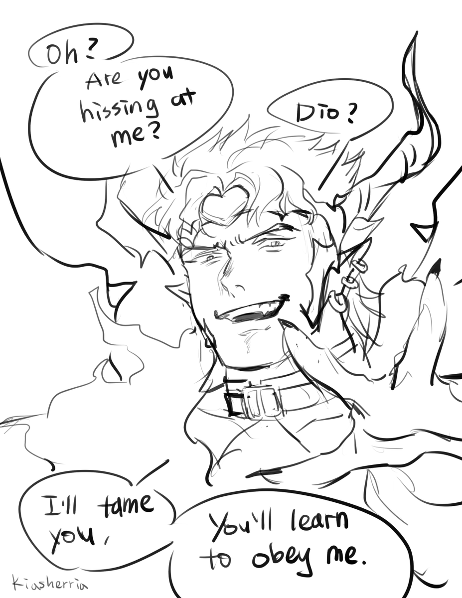 That sakura cat Kakyoin turned out to be a fantasy AU(?)?
#kakyoin #dio 