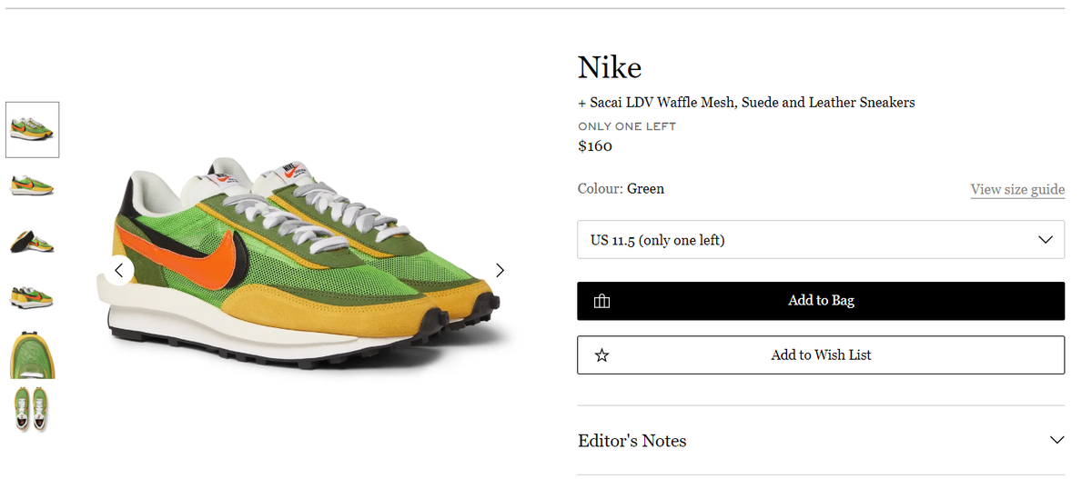 nike x sacai mr porter