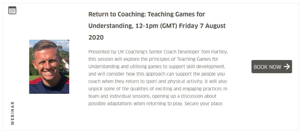 🗣️ Don't forget to sign up for tomorrow's #Time2Learn ❗

⏰⏰⏰

Join Senior Coach Developer <a href="/thomaswhartley/">Tom Hartley</a> 👨‍🏫 from 12:00-13:00 as he leads you through Return to Coaching: Teaching Games for Understanding

Sign-up this way 👉 bit.ly/3i9szY8

#GreatCoaching