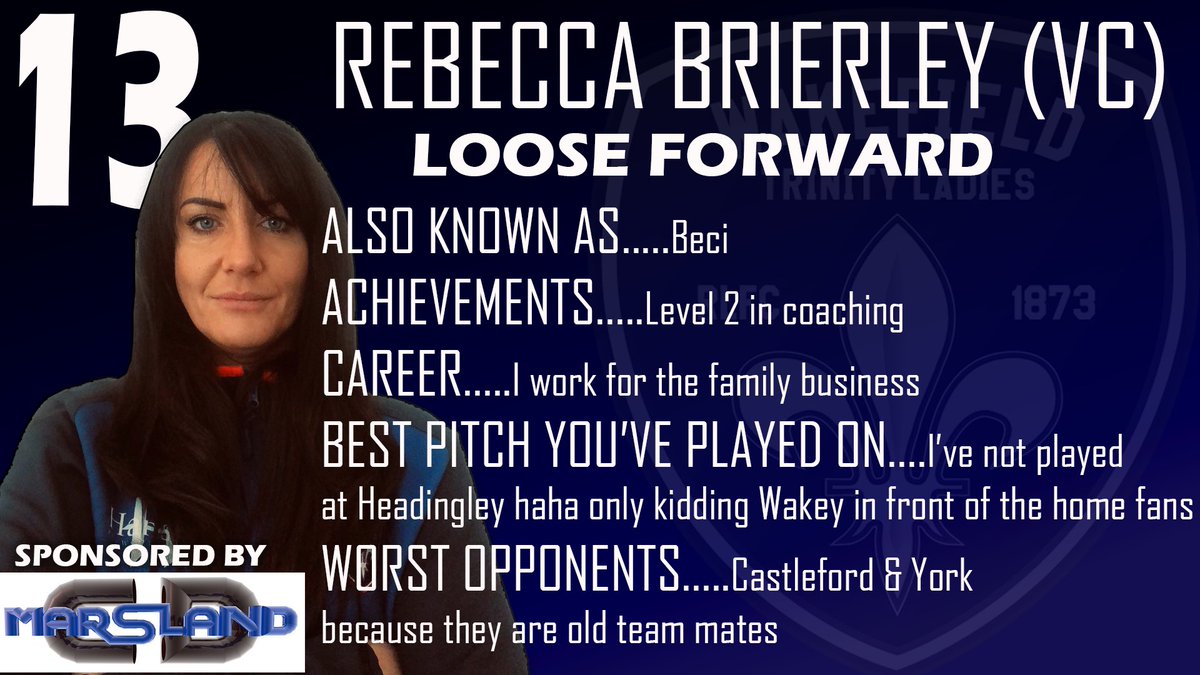 WTLRL's tweet photo. 🧐 Did you know…@BeciBrierley Sponsored by @CDMarsland1
🔴⚪️🔵⚜️
#WTL #WTL2020 #WTL2020Squad #WTLSquad2020 #WomensSuperLeague20 #TrinityLadies #WakefieldTrinityLadies https://t.co/iNm3GSvo8h