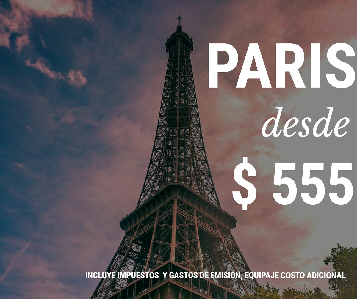 Multiviajesgua's tweet photo. 📍PARIS🗼 🇨🇵

🛑 Este fin de año la ciudad luz te espera y no puedes perderte está promoción 🧳✈️

Llama ahora para conocer las condiciones al PBX 📞2279-6020 o escríbenos por whatsapp 📲 https://t.co/FCGAf8JhU2

#multiviajes  #MultiDestinosDelMundo
#SomosAutoridadEnViajes https://t.co/jCijLZLiqw