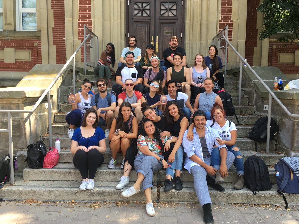 YorkUTheatre's tweet photo. One year ago, the @rochdale2019 company had their @SummerWorksTO load-in and tech day at @TheatreCentre. 

Written by David Yee, directed by Nina Lee Aquino, and starring the graduating class of 2019, ROCHDALE enjoyed an amazing sold-out run! 

#TBThursday @YorkuAMPD @nininsky https://t.co/T85V9KHnvK