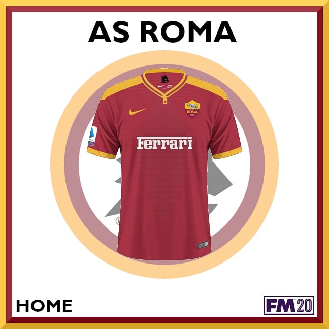 fmcustomkits's tweet photo. An absolutely stunning request! @Nike x @OfficialASRoma 🐺
As an As Roma supporter I really enjoyed doing these kits!
#FM2020 #fm20 #FootballManager2020 #ASRoma #europaleague #getyourkit https://t.co/501V32II2A