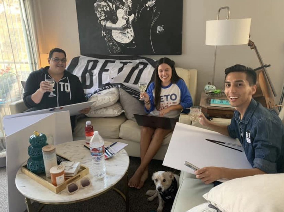 Made some signs And also had a trunk of Beto...