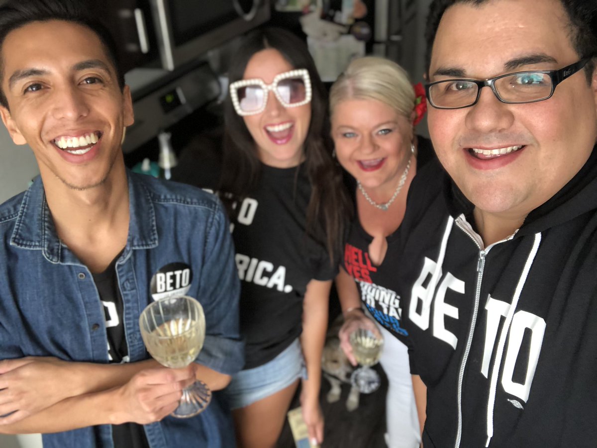 Made some signs And also had a trunk of Beto...