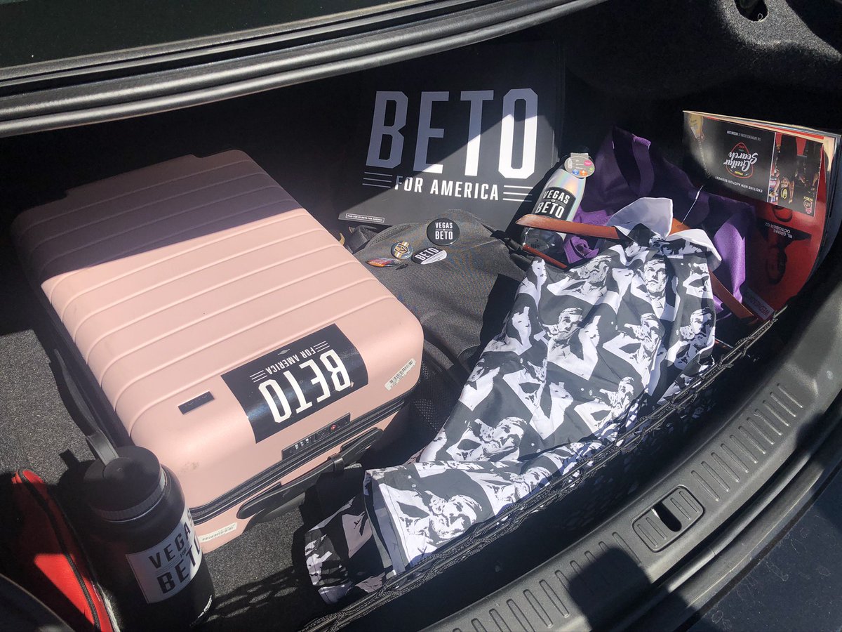 Made some signs And also had a trunk of Beto...