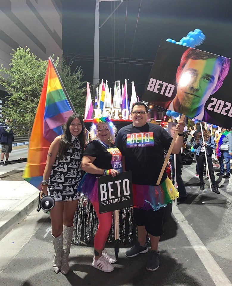 Bouncing all over the country- she returned to Las Vegas for Pride.