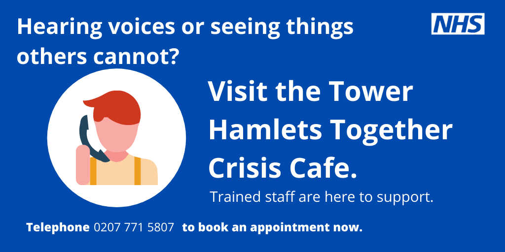 NHS_ELFT's tweet photo. @NHS_ELFT &amp; @Hestia1970 provide mental health crisis support via #TogetherCafe in #TowerHamlets for people that live or work in the borough. @TowerHamletsCCG @TH2GETHER @ELondonGuardian @ELAdvertiser @HWTowerhamlets @MindITHN https://t.co/tTXmFYnEAI