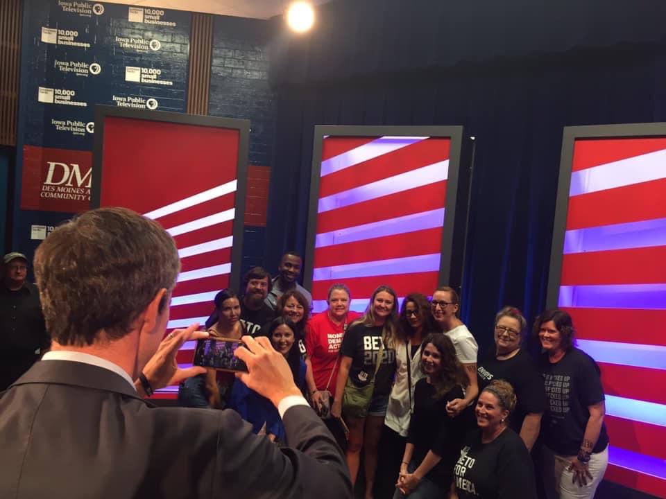 From Texas to Iowa she went. Powering her way through crowds and chanting for change.