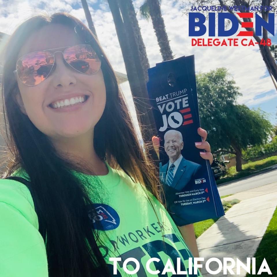 She traveled to Iowa, Nevada, and California for  @JoeBiden