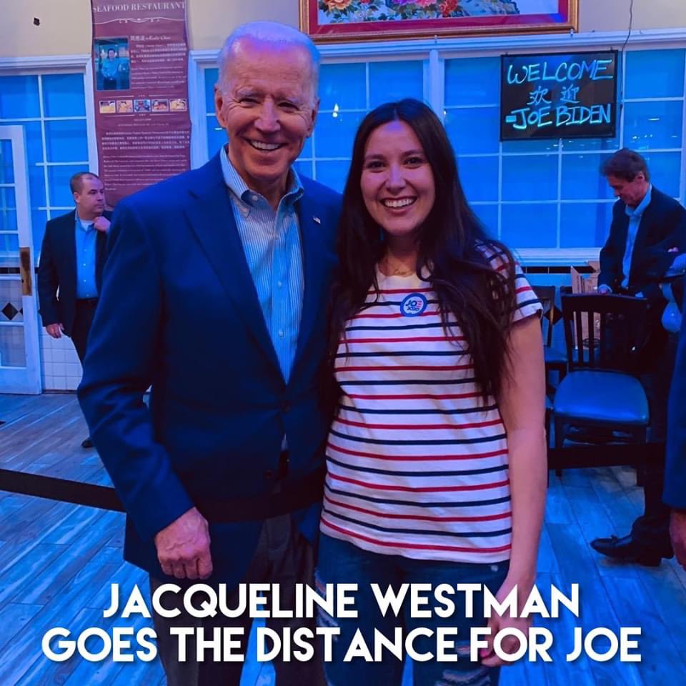 She traveled to Iowa, Nevada, and California for  @JoeBiden